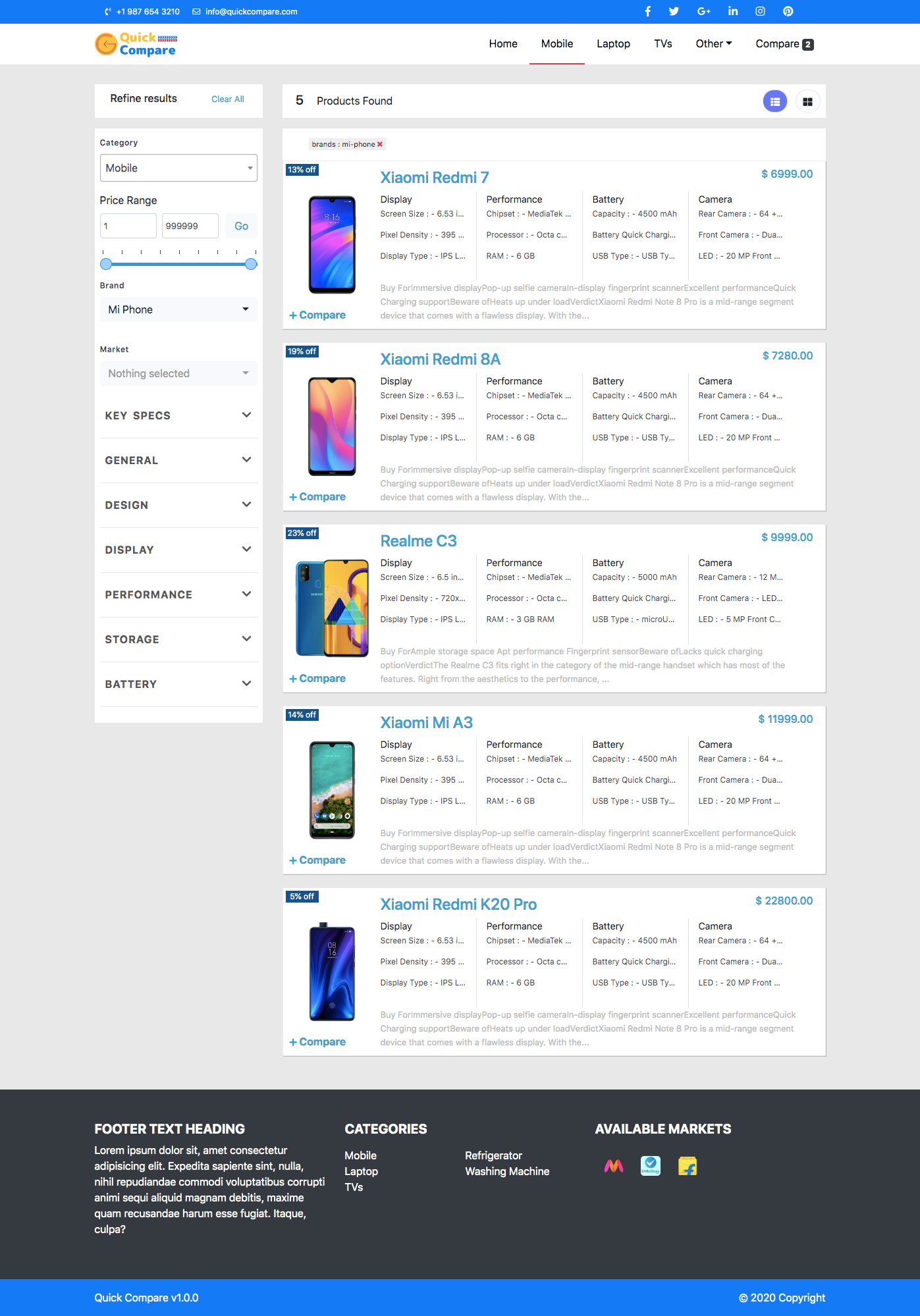 Quick Compare Affiliate Market